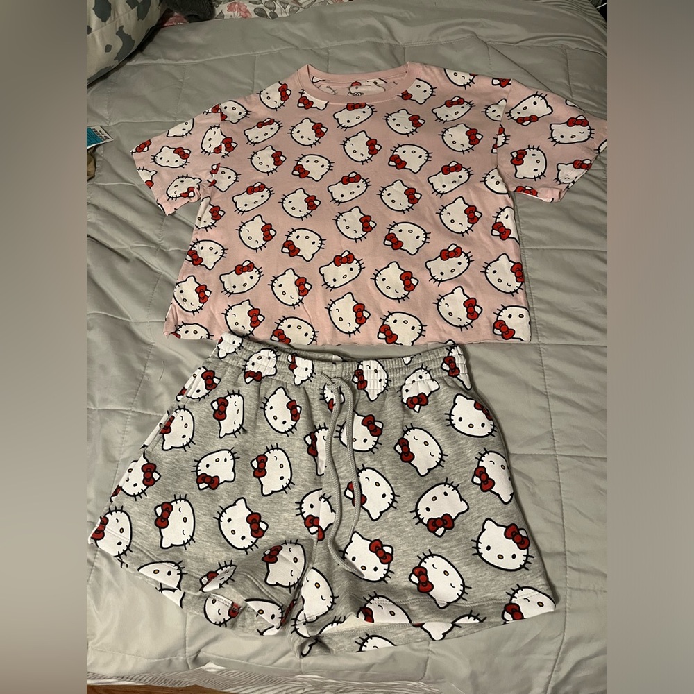 Hello Kitty Crop Top With Hello Kitty Pajama Shorts Bundle!